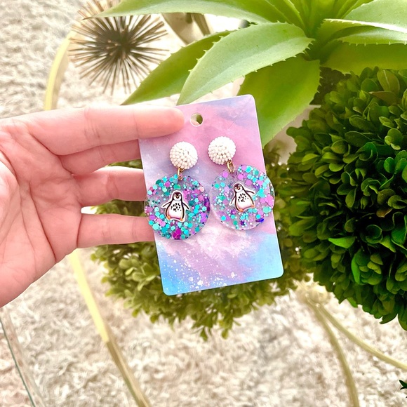 Lisa Frank Penguin Acrylic Earrings - Picture 3 of 4